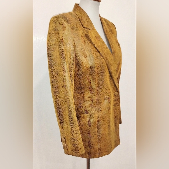 VINTAGE TEXTURED CACHE LEATHER JACKET - Picture 5 of 12